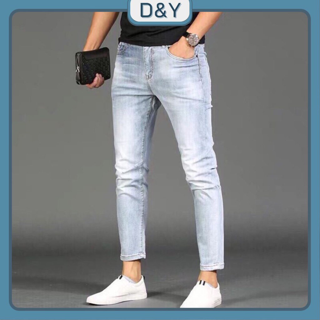 Quần jean Nam chất bò cao cấp ống côn xanh nhạt phong cách Hàn quốc D&Y DN5678 - HÀNG MỚI VỀ