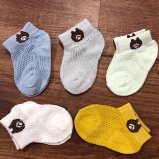 Set 5 đôi tất vớ gấu lưới thông hơi cho bé