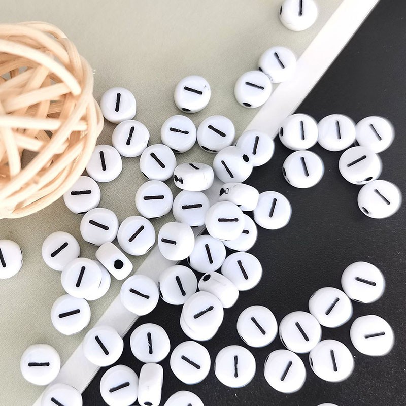 Set 100 Hạt Xâu Chuỗi acrylic 4x7mm 26 Chữ Cái a-z Tự Làm Trang Sức Tiện Lợi