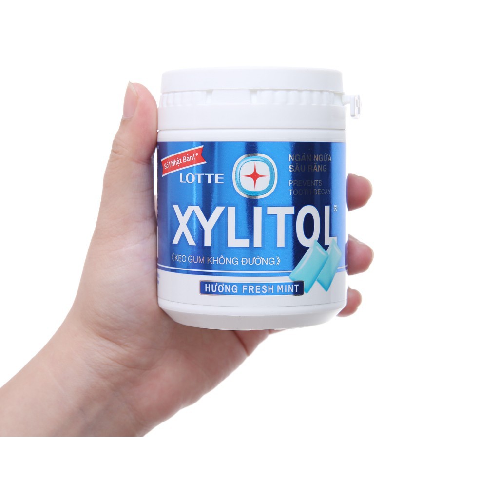 Hàng mới Singum không đường Lotte Xylitol hương Bạc hà 137.8g