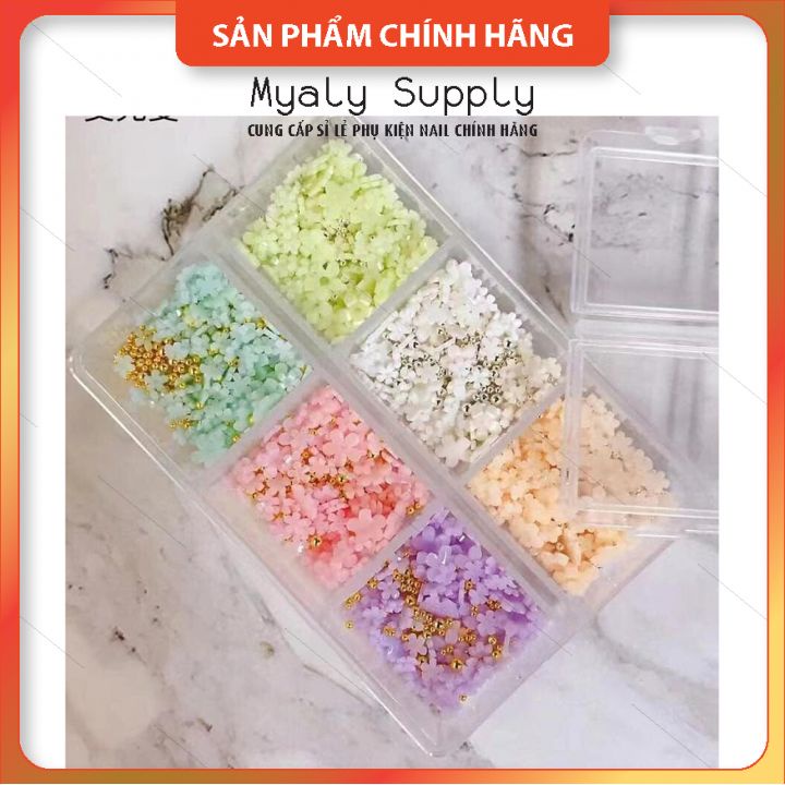 Charm Hoa Nhí Hoa Sứ Nail Các Màu