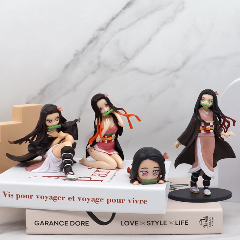 Mô hình nhân vật trong anime Demon Slayer dùng trang trí