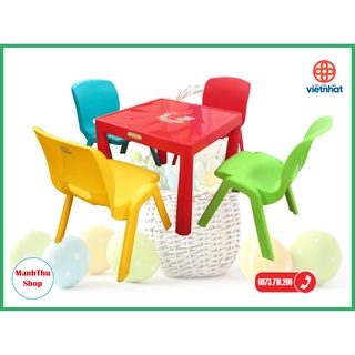 Combo bàn học sinh + 4 ghế tựa Nhựa Việt nhật