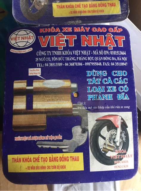 Khoá đĩa xe máy Việt nhật - khoá đĩa cao cấp