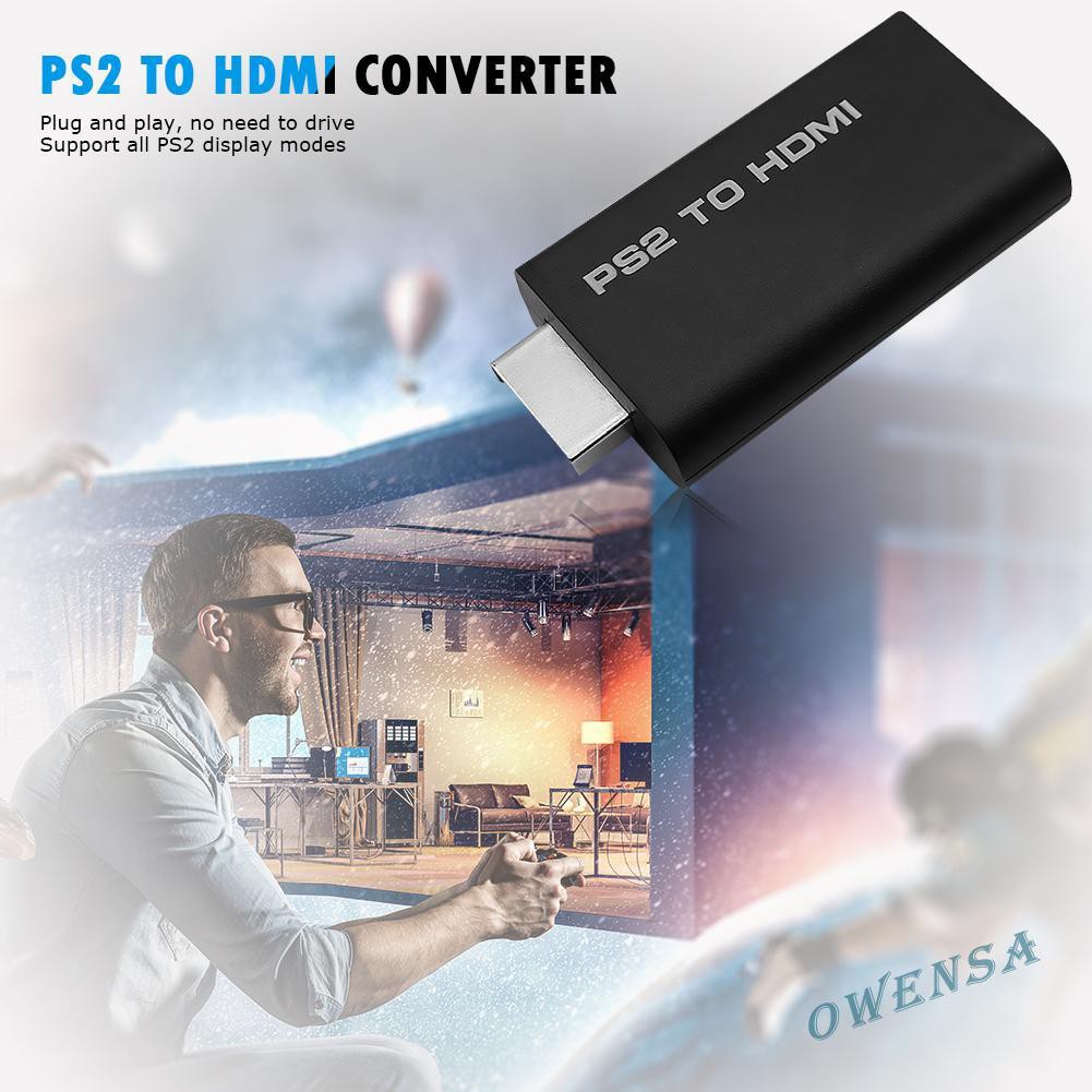 Ow  PS2 to HDMI Converter 1080P HD Audio Video Adapter Cable Support PS2 Model♥