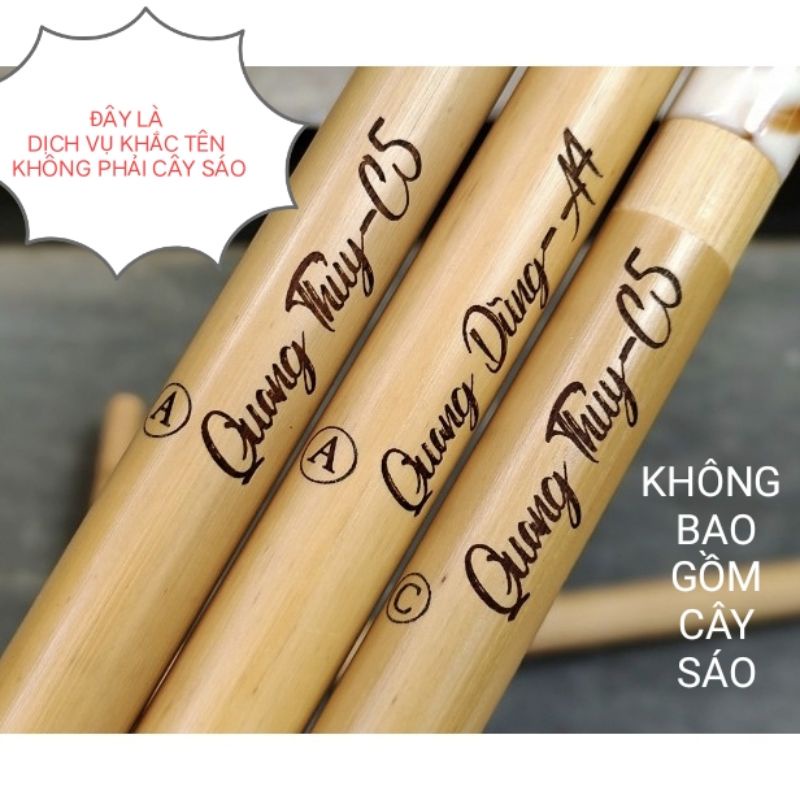 Dịch vụ Khắc tên lên sáo trúc theo yêu cầu Xưởng Sáo Hoàng Lâm