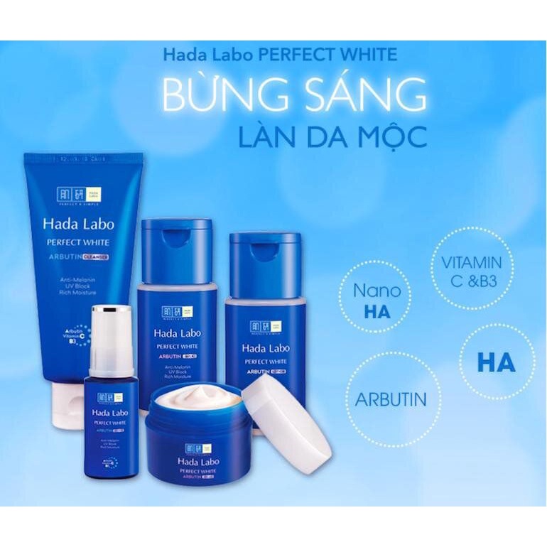 Bộ Dưỡng Trắng Da Hada Labo Perfect White