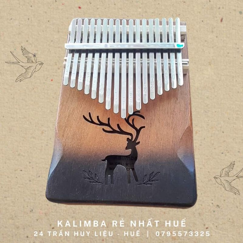 [GIÁ SỐC] Kalimba Gỗ Nguyên Tấm 17 nốt giá rẻ cho người mới chơi