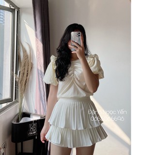 Áo Rúm Ngực Tay Bồng