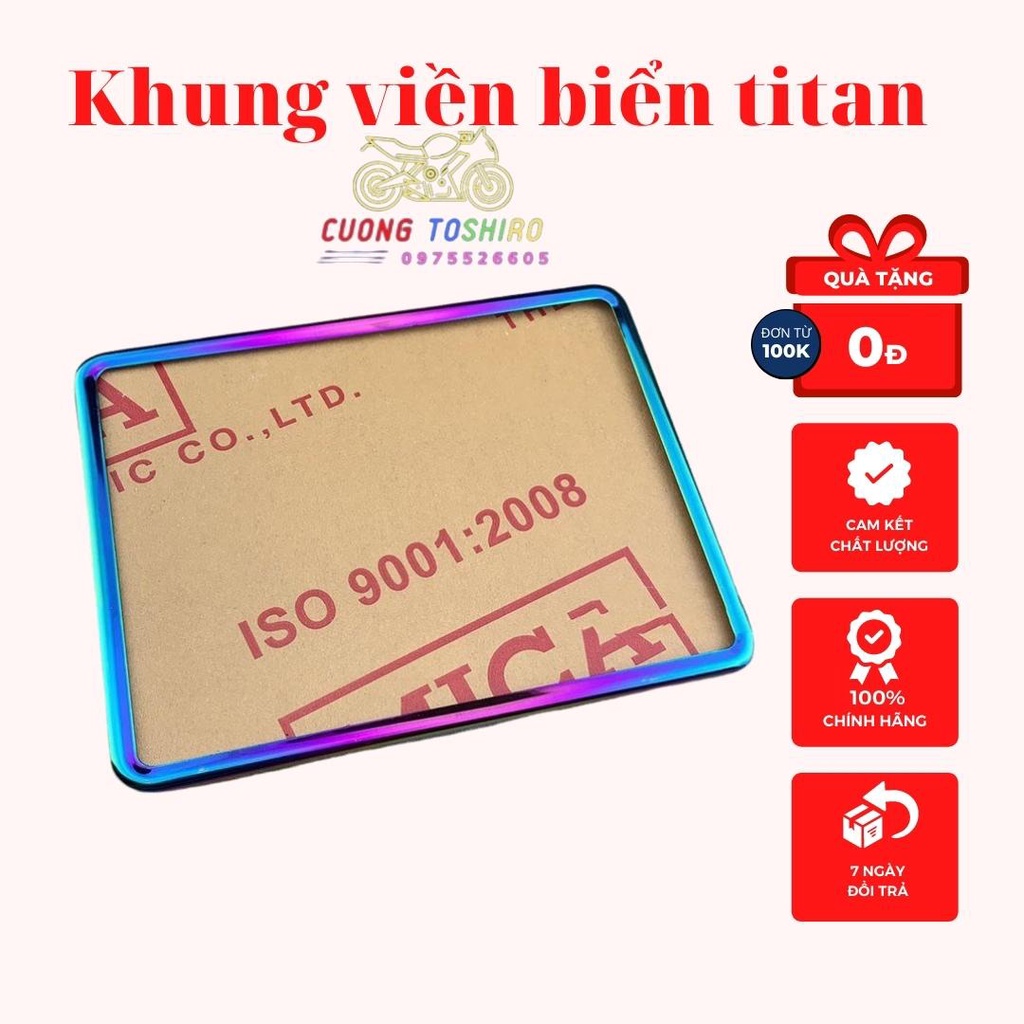 Khung viền biển titan lắp cho mọi dòng xe máy như wave , dream, winner, sirius, sh, ab ....hàng chuẩn đẹp