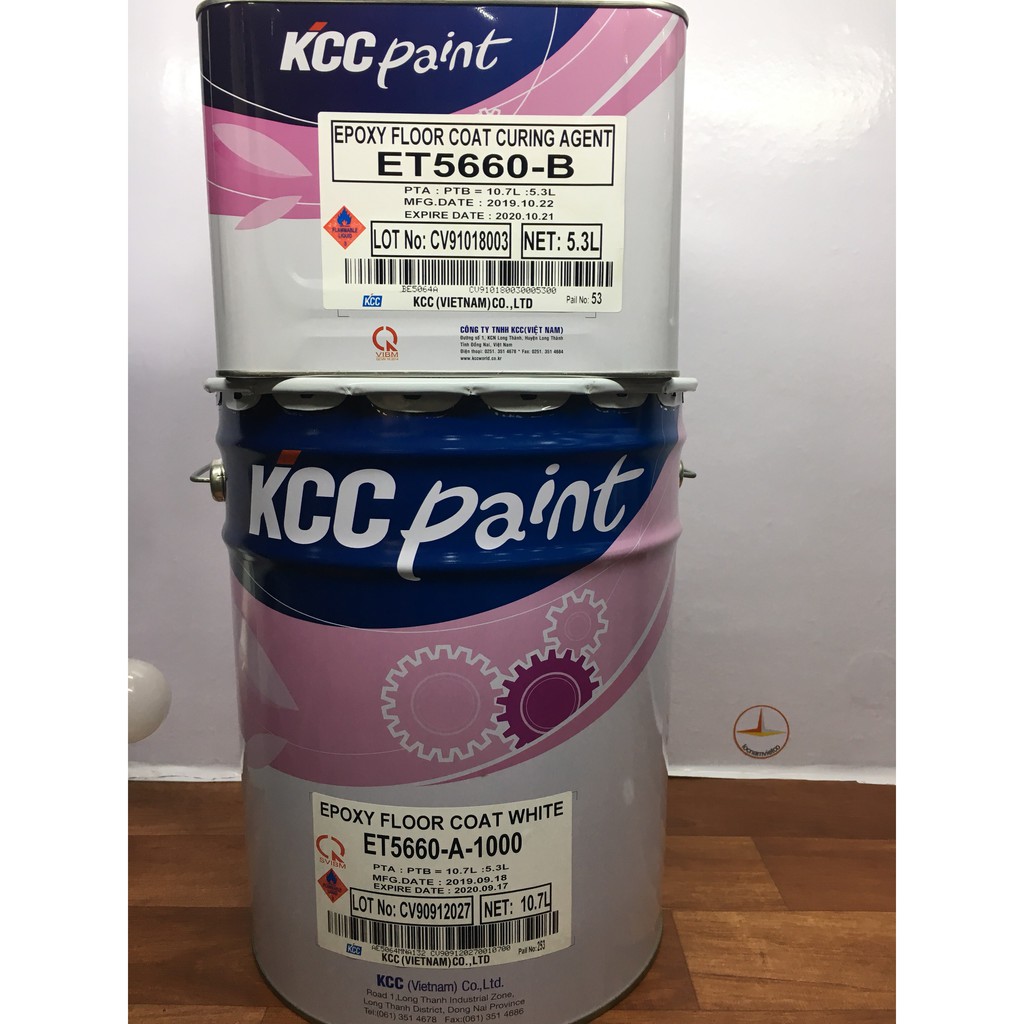 SƠN KCC EPOXY FLOOR COAT WHITE ET5660-1-100 -16L