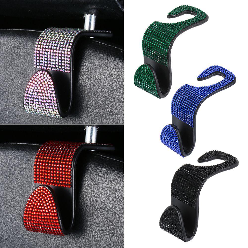 MAYSHOW Móc Treo Đồ Gắn Sau Lưng Ghế Xe Hơi Đính Đá Lấp Lánh
