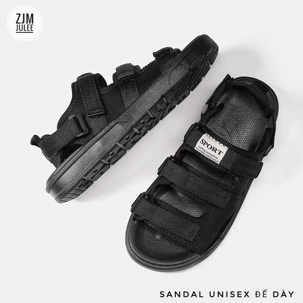 Sandal Nam nữ unisex 6062 quai ngang (quai sau tháo rời được) - giày sandal đế cao