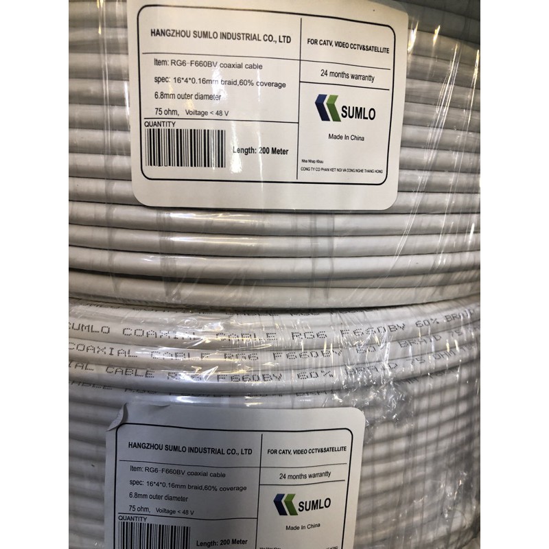 dây đồng trục rg6 ,cáp tivi hàng nhập khẩu cao cấp chống nhiễu tốt