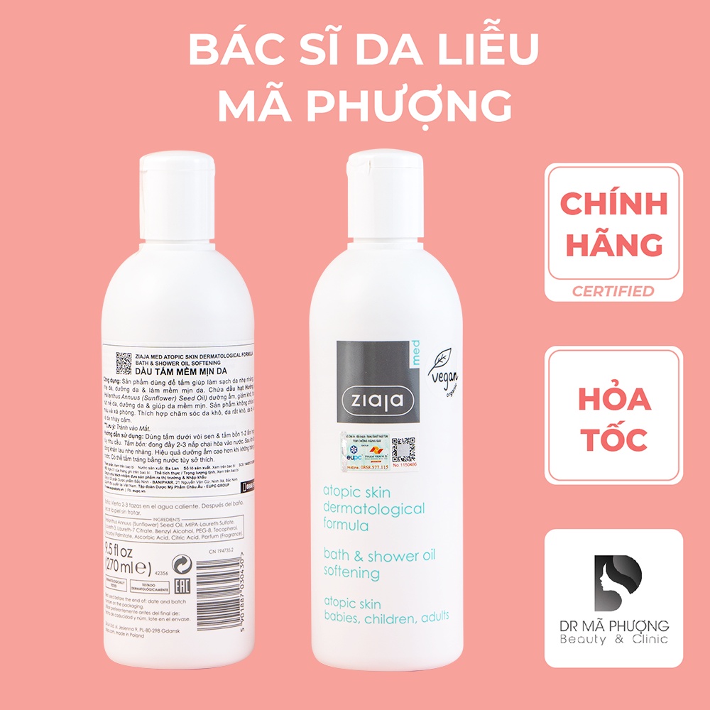 SỮA TẮM ZIAJA giữ ẩm 270ml