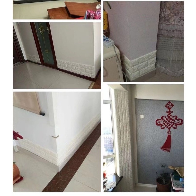 Giấy Dán Tường Họa Tiết Gạch 3D Tự Dính Chống Thấm Nước Trang Trí Phòng Khách / Phòng Ngủ