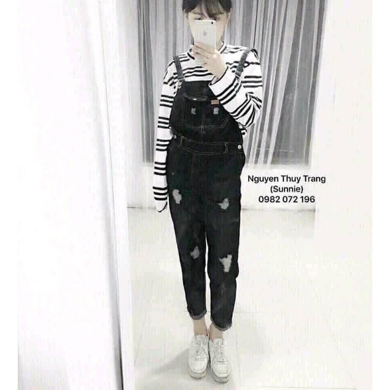 [RẺ VÔ ĐỊCH] Quần Yếm Bò Nữ 2 Túi Rách Mài Siêu Hot cực trẻ trung, dễ thương | BigBuy360 - bigbuy360.vn