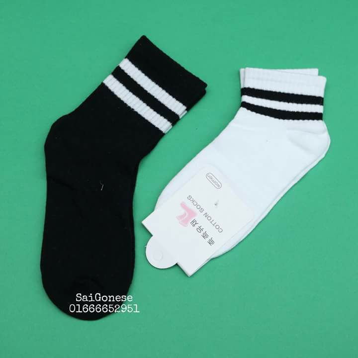 Vớ Tất Cotton Cổ Thấp Nam Nữ Unisex