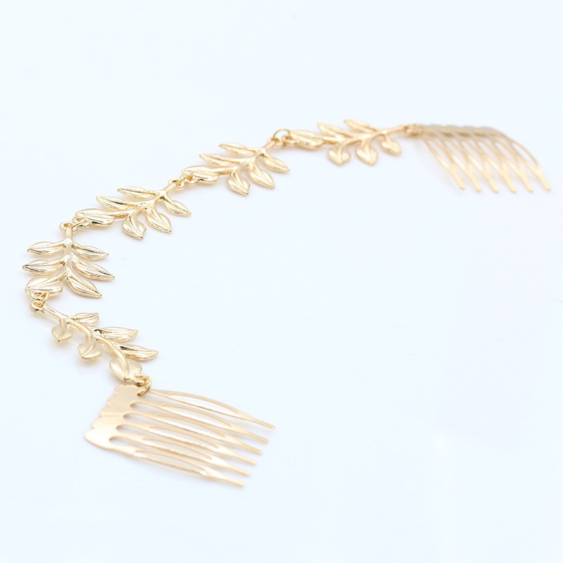 Lược Cài Tóc Hình Chiếc Lá Phối Dây Xích Thời Trang Cho Nữ