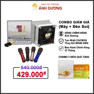 Combo Máy Ấp Trứng ÁNH DƯƠNG P100 và Đèn Soi Trứng, Úm Gà Cao Cấp [ Bộ Điều Khiển Lắp Thùng Xốp ]