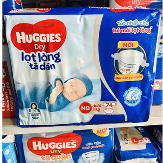 Tã dán lọt lòng Huggies NB40/NB74 ( Dành cho trẻ dưới 5kg )