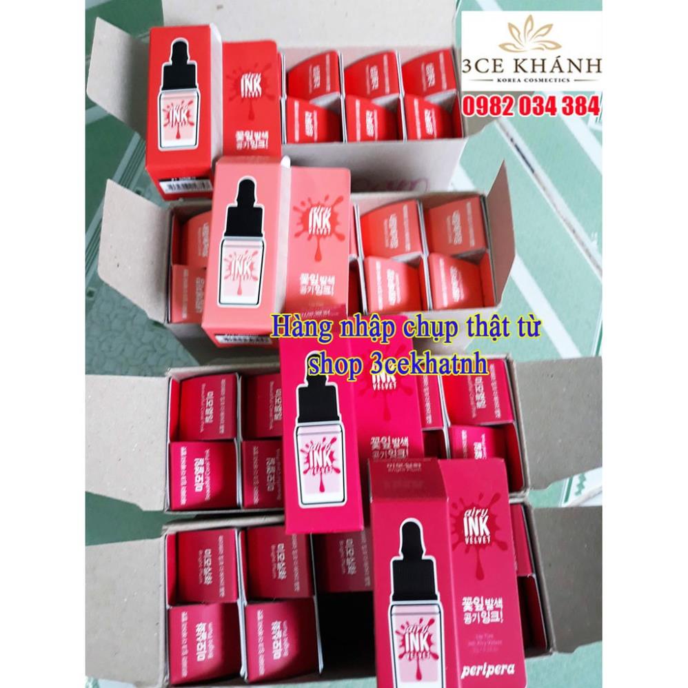 Son Ink Chính Hãng (Dòng mới nhất) Airy ink Velvet Peripera Hàn Quốc_Hình nhập và chụp thật 100% từ Shop 3CE KHÁNH *