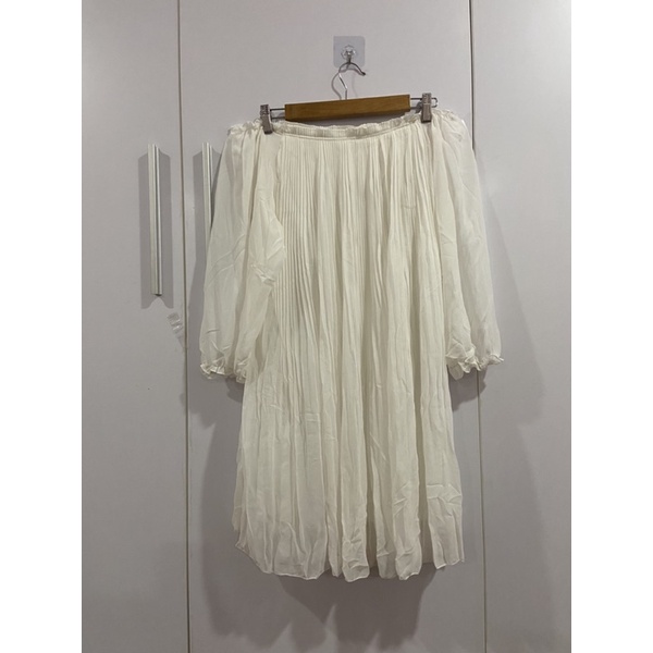 Đầm voan xếp ly trễ vai tiểu thư  - Thanh lý hàng xuất khẩu