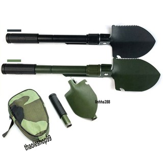 Bộ cuốc xẻng du lịch đa năng 4 in 1 - Gấp gọn - Có bao đựng