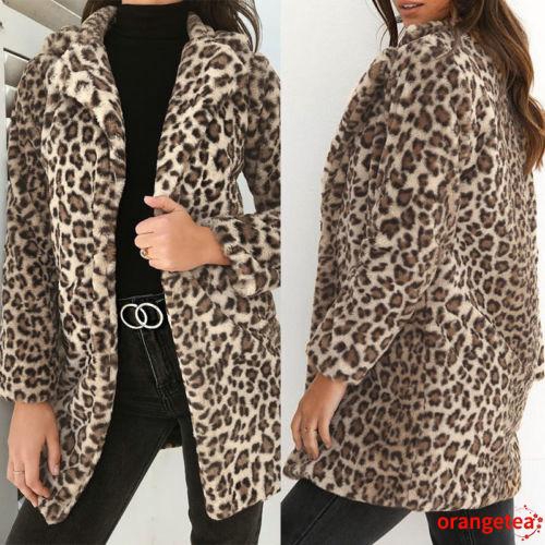 Áo khoác giả da báo phong cách thời trang cho phái nữ | BigBuy360 - bigbuy360.vn