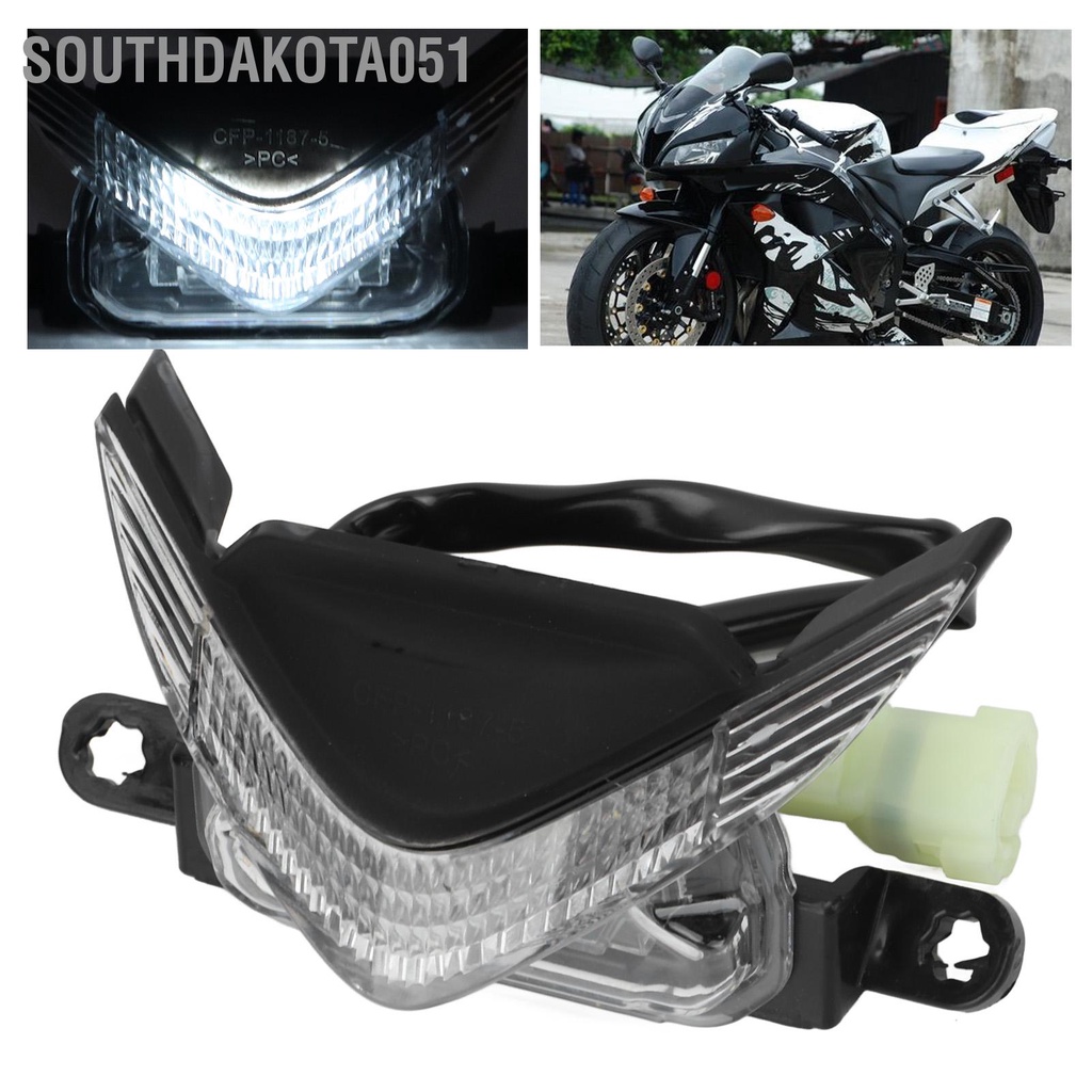 Southdakota051 Đèn pha xe máy Ống kính trong suốt Chống thấm nước LED trung tâm phía trước Thay thế cho F5 CBR600RR 2007‑2012