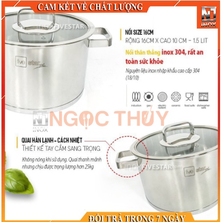 Nồi 3 đáy Fivestar inox 304 sử dụng bếp từ