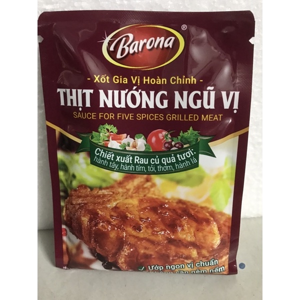 [Thịt Nướng Ngũ Vị] XỐT GIA VỊ HOÀN CHỈNH BARONA 80g