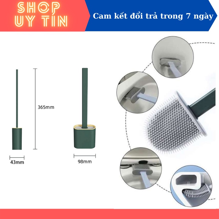 Chổi Cọ Nhà Vệ Sinh Cọ Rửa Toilet Bồn Cầu Có Giá Đựng Dán Tường