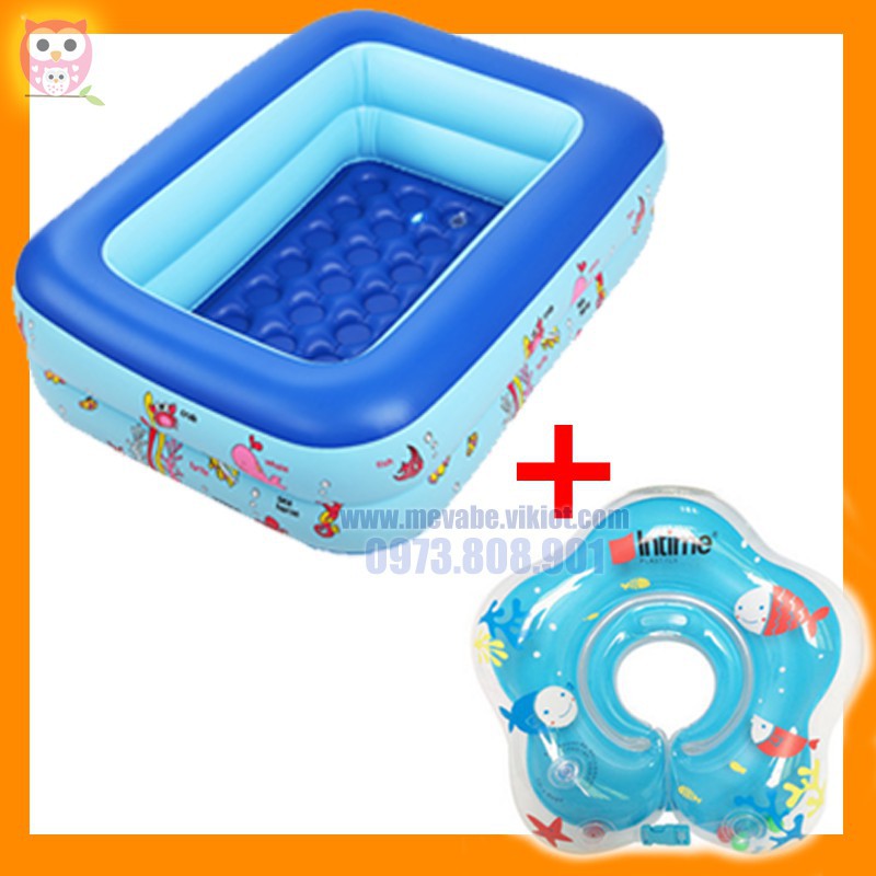 Combo bể bơi phao + Phao cổ Intime cho bé