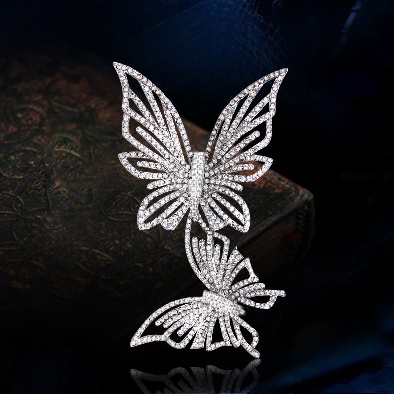 Ghim Cài Áo Hình Bướm Đính Đá Nhân Tạo Thời Trang Cho Nữ