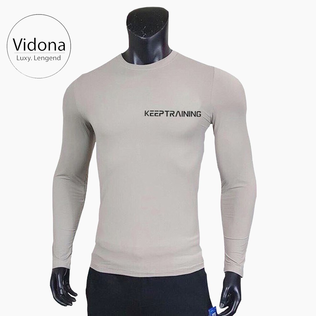 ÁO GIỮ NHIỆT NAM DÀI TAY, CHẤT THUN CO GIÃN 4 CHIỀU KEEPTRAINING | BigBuy360 - bigbuy360.vn