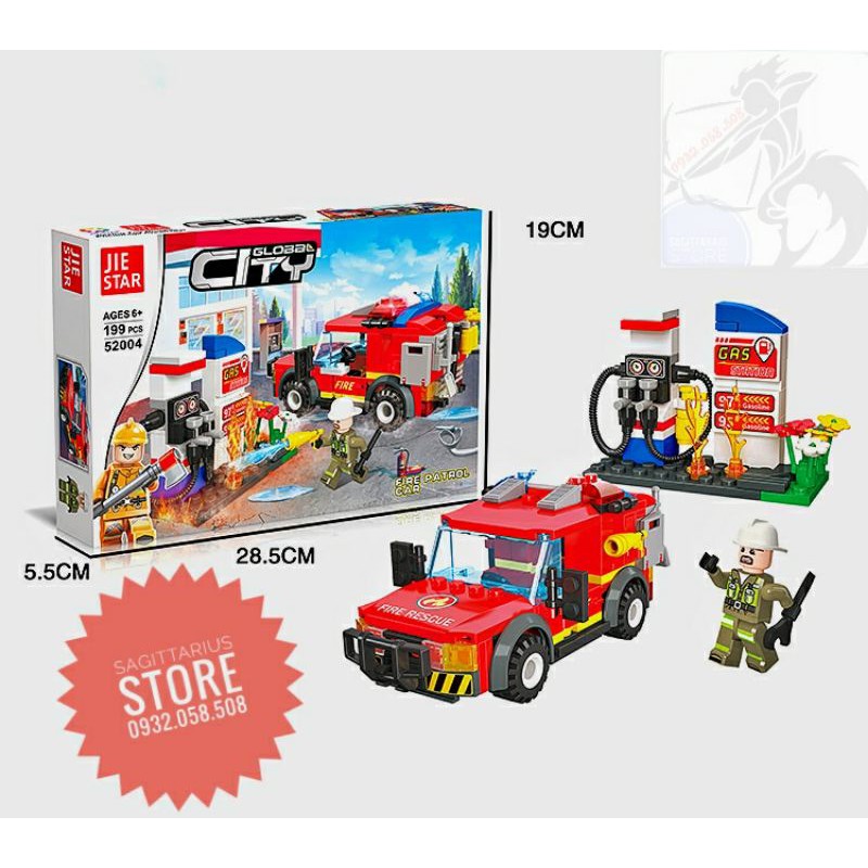 Combo 3 Bộ Lego Jiestar Lắp Ráp Các Phương Tiện Cứu Hỏa