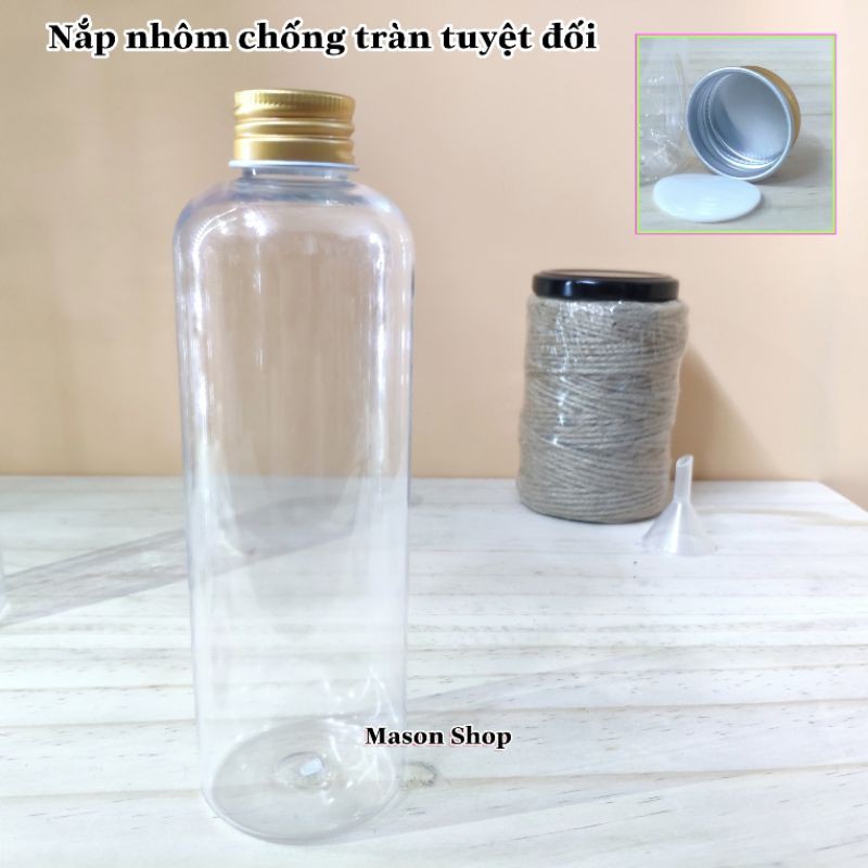 LỌ CHIẾT MỸ PHẨM NẮP BẬT/NHÔM 150ml/200ml/250ml/300ml VỎ BÌNH CHAI NHỰA PET Trong suốt