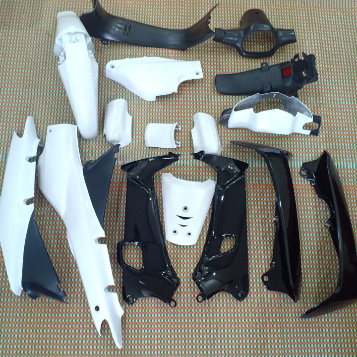 Dàn áo xe WAVE ZX màu TRẮNG, nhựa nguyên sinh ABS siêu bền