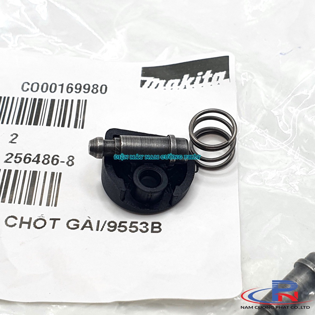 Cụm chốt hãm mở đá máy mài 100mm Makita 9553 9556 9558