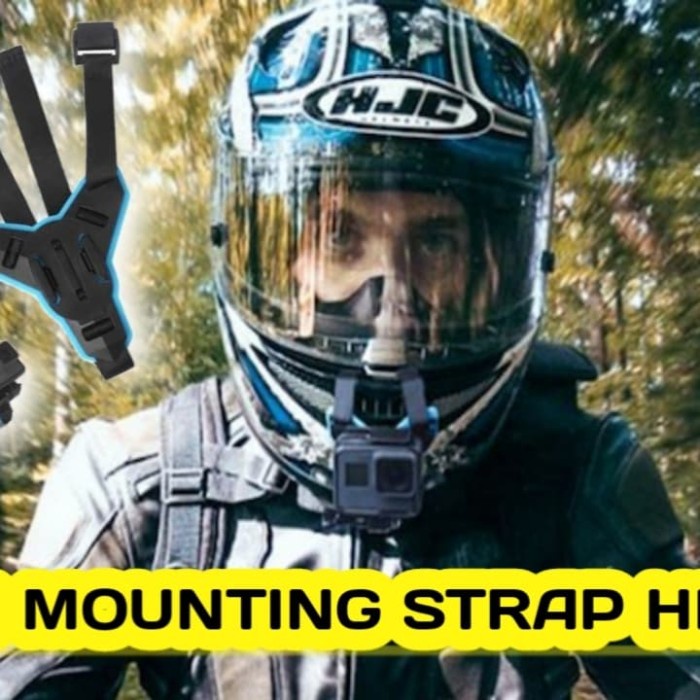 TELESIN Dây đai gắn mũ bảo hiểm cho Gopro Yi Kogan Action Cam - Màu xanh dương | BigBuy360 - bigbuy360.vn