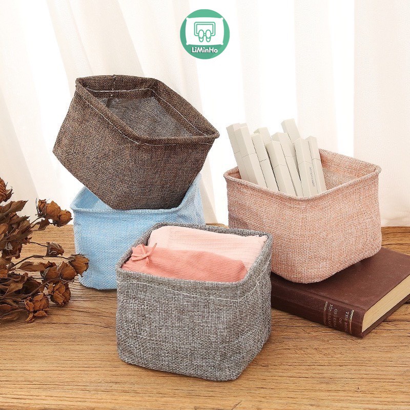Giỏ đựng đồ CÁ NHÂN ĐƠN SẮC chất liệu vải gai nhỏ gọn, tiện dụng