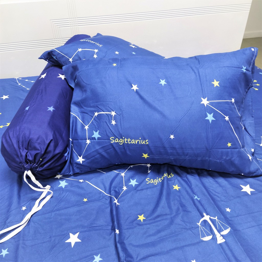 Bộ Chăn Ga Giường Accasa 03-05 Món Cotton Poly Modern Constellation Story 550 Sợi Chống Phai Nhăn Xù Lông Malaysia