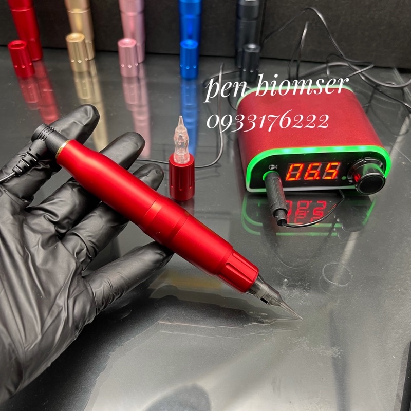 Máy Pen Biomaser Chuyên Phun Xăm Thẩm Mỹ, Tatto, Pen Mini 2 Đầu