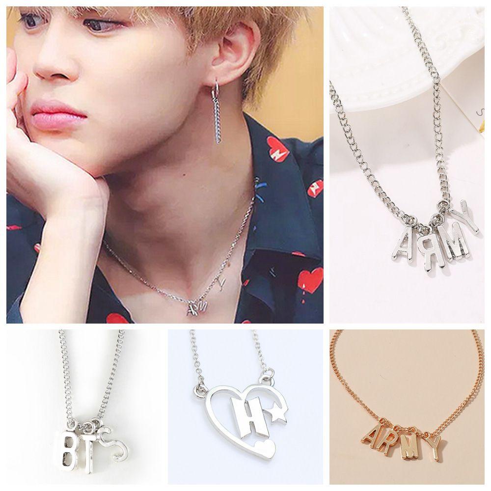 Bsuns Vòng cổ Mặt Khắc Chữ bts a.r.m.y Phong Cách Hàn Quốc