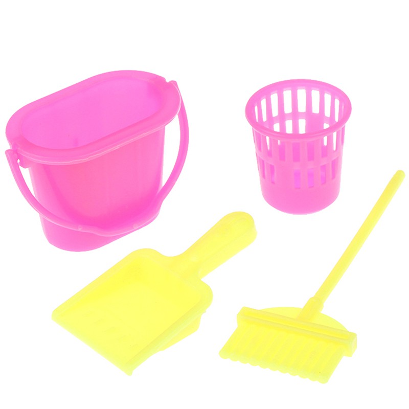 [superhomestore]4Pcs/set Dollhouse Home Furniture Cleaner Cleaning For Doll House Set Toy