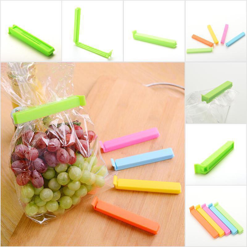Set 5 kẹp niêm phong túi bảo quản thực phẩm tươi bằng nhựa thiết kế đơn giản