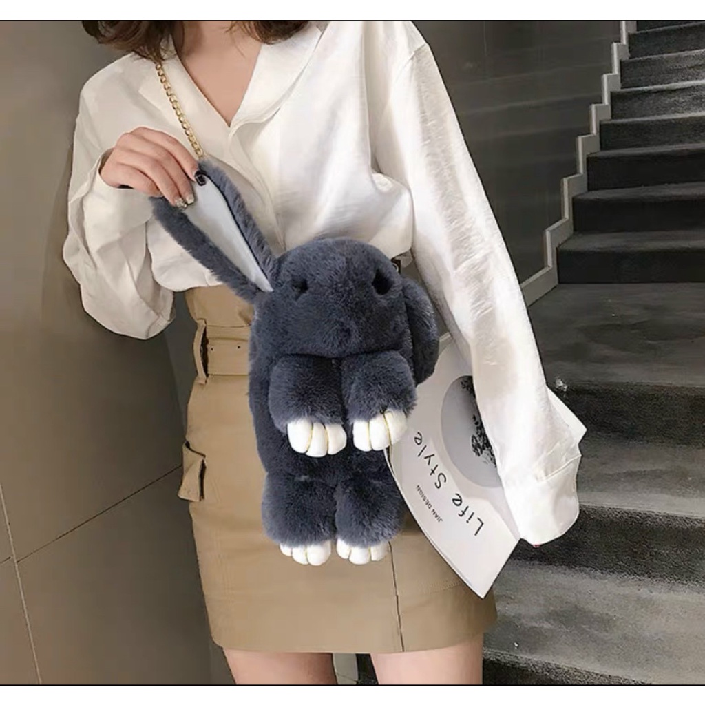 Túi lông thỏ hàng cao cấp lông mềm mượt