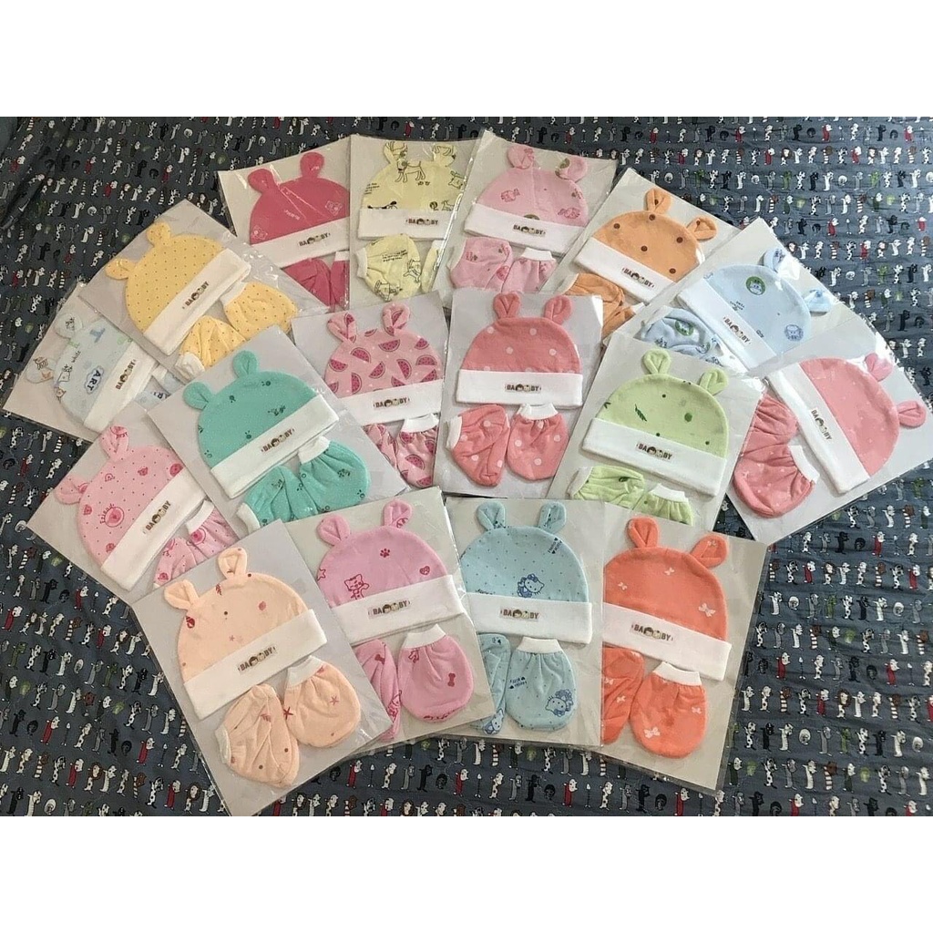 Set mũ, bao tay, bao chân cho bé