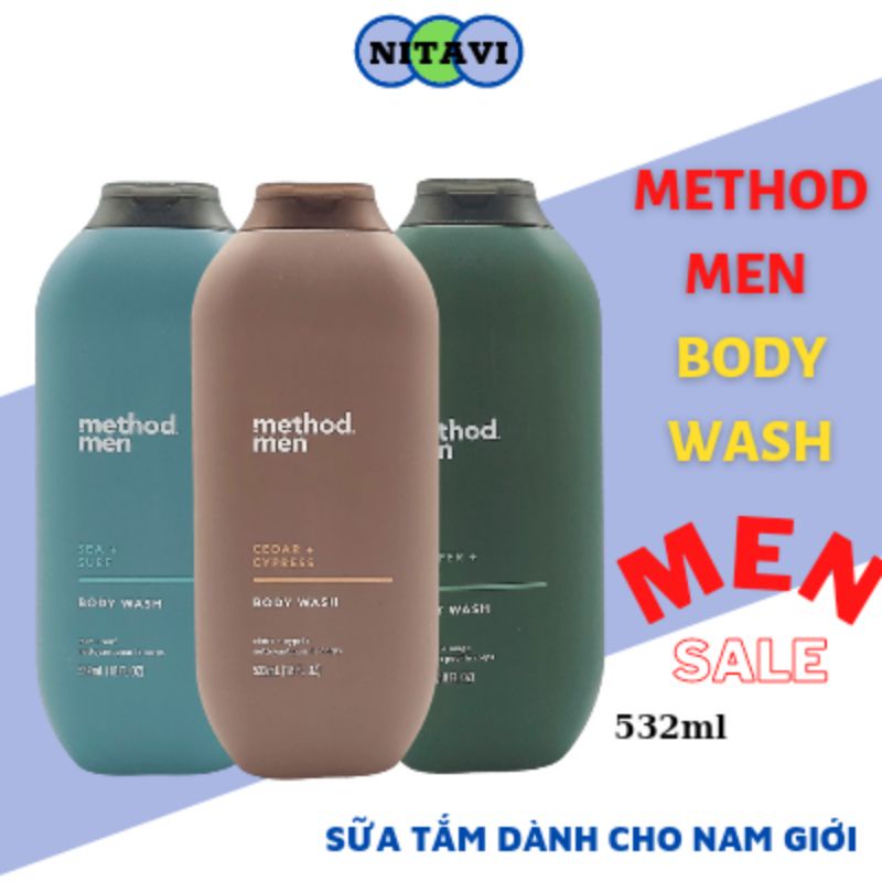 Sữa tắm Nam method men body wash 532ml Sữa tắm dưỡng ẩm cho nam giới bán chạy số 1 châu âu